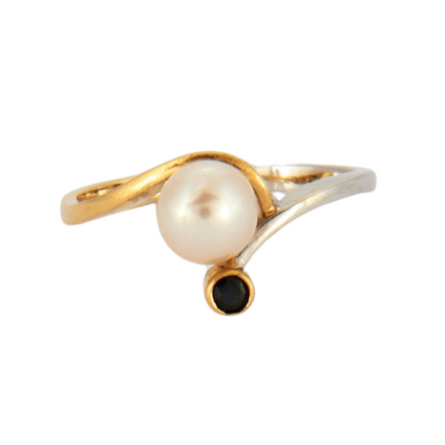 Bague 55 Bague Perle Saphir 58 Facettes EL2-38