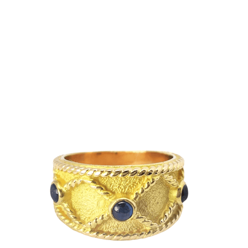 Bague Bague en or jaune et saphirs 58 Facettes 5624