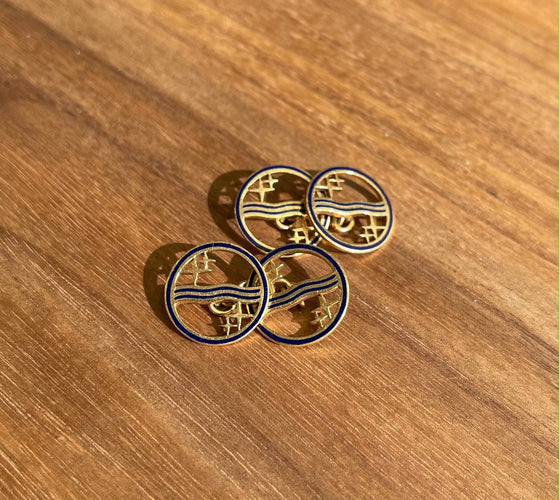 Boutons de manchette Boutons de manchettes en or et email 58 Facettes 168