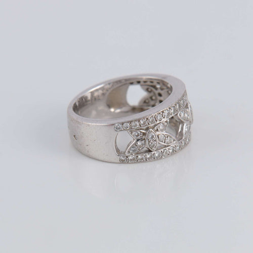 Bague 56 Bague ajourée Papillons Diamants 58 Facettes 1