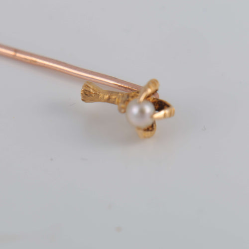 Broche Epingle de cravate Serre d'aigle Perle 58 Facettes 1