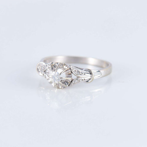 Bague 54 Bague Solitaire style ancien 58 Facettes JE246