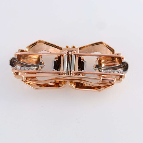 Broche Double clip Diamants 58 Facettes 1