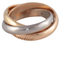 Bague 50 CARTIER - bague trinity 3 ors, diamants 58 Facettes
