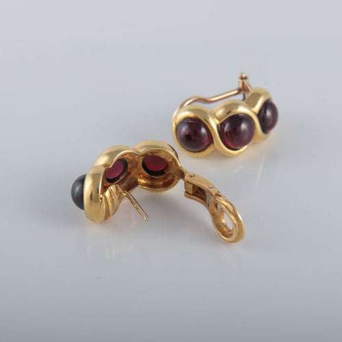 Boucles d'oreilles Boucles d'oreilles Grenats cabochon 58 Facettes 1