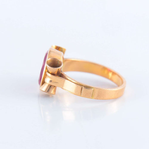 Bague 51 Bague Pierre rouge 58 Facettes 151