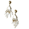 Boucles d'oreilles Boucles d'oreilles or jaune et franges de perles 58 Facettes