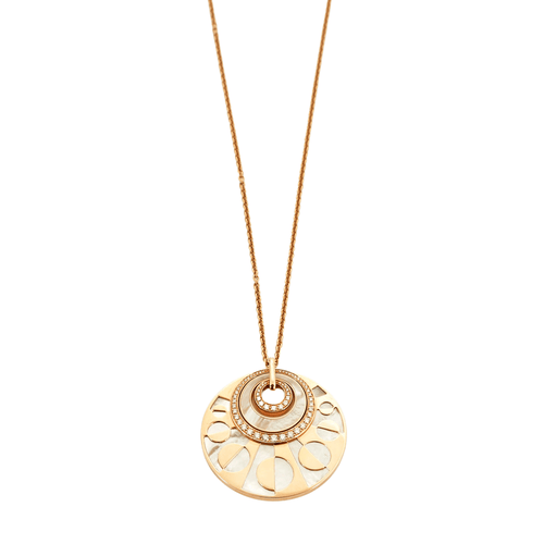 Collier BULGARI – Sautoir Intarsio Nacre Diamants 58 Facettes