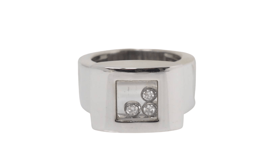 Bague 52 Bague Chopard Happy Diamonds or blanc diamants 58 Facettes