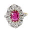 Bague 52.5 Bague Pompadour rubis naturel et diamants 58 Facettes 31889
