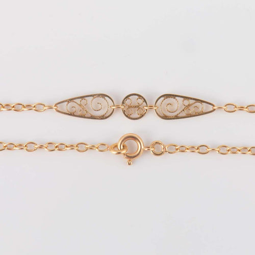 Collier Chaîne Maille Filigrane 58 Facettes 1