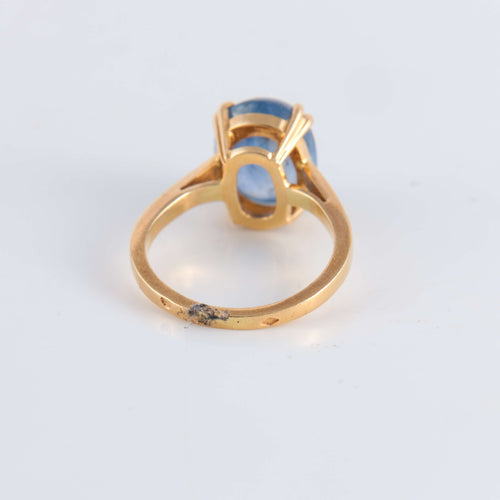 Bague 52 Bague Saphir de Ceylan cabochon 58 Facettes FM112
