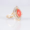 Bague Bague Corail Diamants 58 Facettes 0