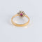 Bague 53 Bague Marguerite Rubis et 12 Diamants 58 Facettes FM63