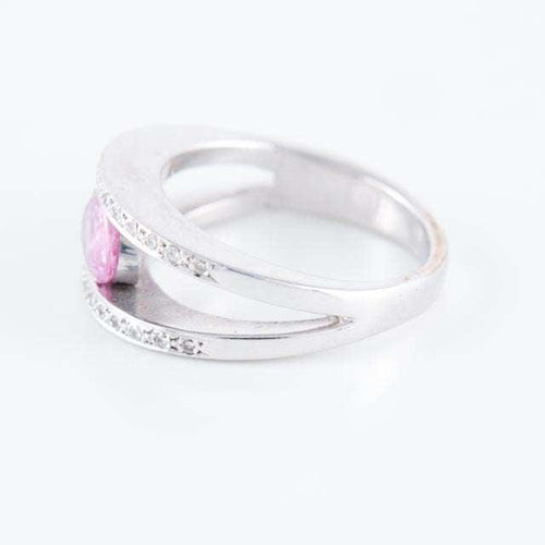 Bague 56.5 Bague double corps Saphir rose 58 Facettes HS2436