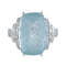 Bague 54 Bague or blanc aigue-marine 58 Facettes