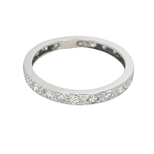 Bague Alliance en platine et diamants 58 Facettes 25378