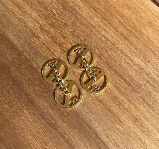 Boutons de manchette Boutons de manchettes en or et email 58 Facettes 168