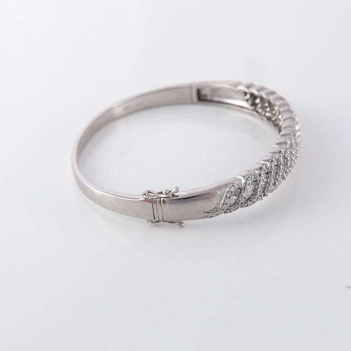 Bracelet Bracelet Jonc Diamants ronds et baguettes 58 Facettes 1