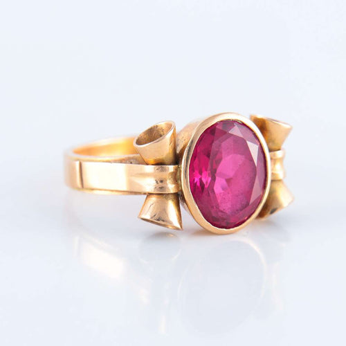 Bague 51 Bague Pierre rouge 58 Facettes 151