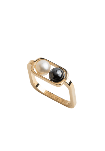 Bague 54 Bague DINH VAN 2 perles Or Jaune 750/1000 58 Facettes 64649-61045