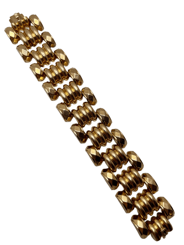 Bracelet Bracelet Tank en Or Jaune 18k - circa 1940 58 Facettes