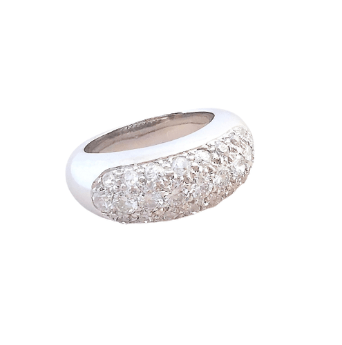Bague 52.5 Bague Jonc Diamants Or Blanc 58 Facettes AA 1532