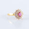 Bague 53 Bague Marguerite Saphir Rose Diamants 58 Facettes