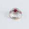 Bague 64 Bague Jonc anglais Rubis cabochon Diamants 58 Facettes FM100