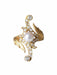 Bague Marquise Style Art Nouveau or 14Kt, diamants, perle 58 Facettes