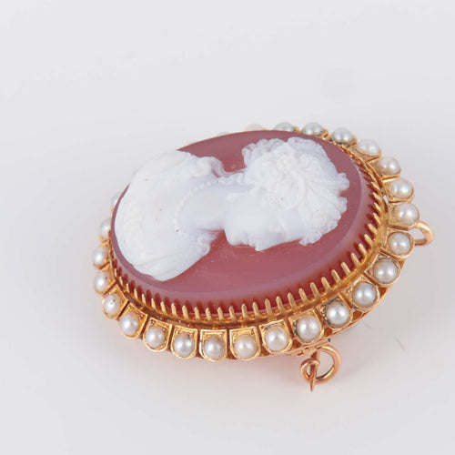 Broche Broche Pendentif Camée Perles 58 Facettes 1