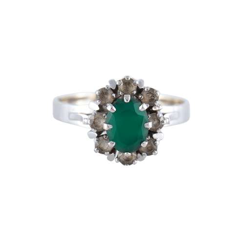 Bague 58 Bague Marguerite pierre verte 58 Facettes 144