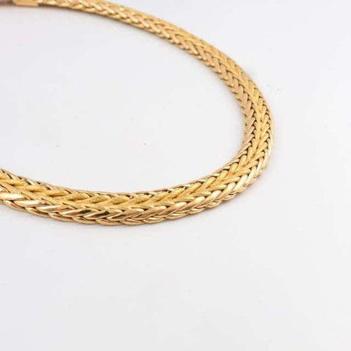 Collier Collier Or jaune poli et texturé 58 Facettes 1