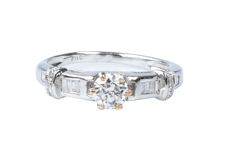 Bague 54 Bague diamant en or blanc 58 Facettes 111.17357-12