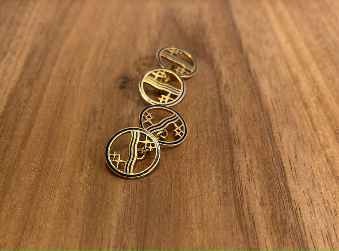 Boutons de manchette Boutons de manchettes en or et email 58 Facettes 168