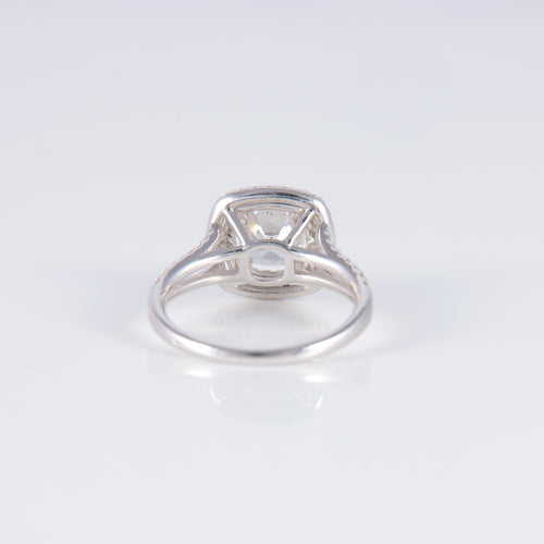 Bague 51 Bague Solitaire 1.22ct Blanc exceptionnel 58 Facettes 1