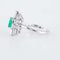 Bague Bague Marguerite Emeraude Diamants brillants & baguettes 58 Facettes 1