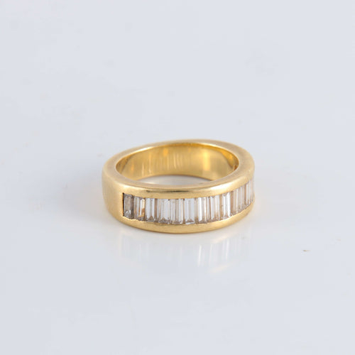 Bague 51 Demi-alliance Diamants taille baguette 58 Facettes FM71