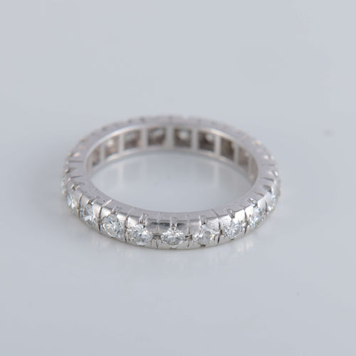 Bague 48 Alliance tour complet Platine Diamants 58 Facettes 1