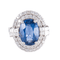 Bague Bague Style Marguerite Saphir Diamants 58 Facettes