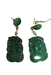 Boucles d'oreilles Pendants d'oreilles en jade sculpté et diamants 58 Facettes CEY25