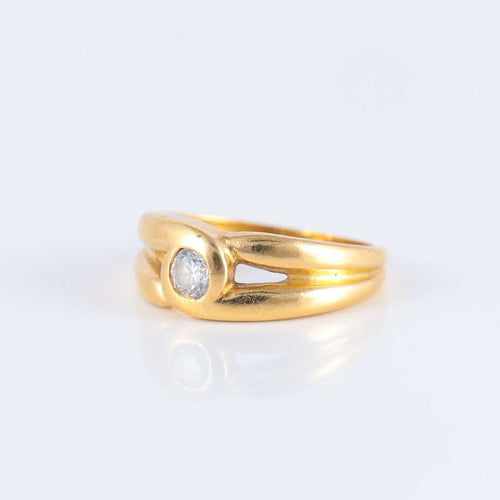 Bague 51.5 Bague Solitaire double corps 58 Facettes JE264