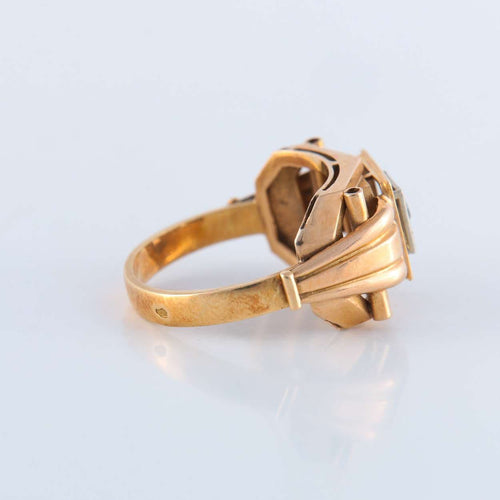 Bague 52 Bague Tank pierre blanche 58 Facettes 147