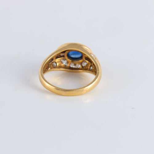 Bague 51 Bague Saphir cabochon 20 Diamants 58 Facettes FM106