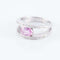 Bague 56.5 Bague double corps Saphir rose 58 Facettes HS2436