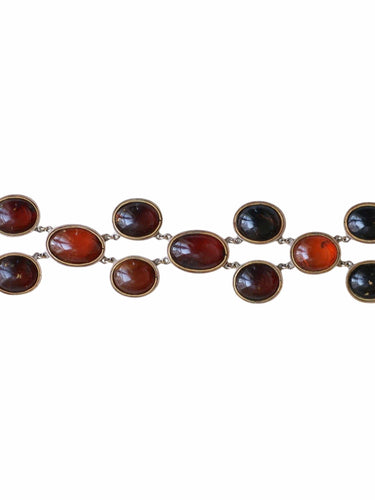 Bracelet ancien or rose et ambre 58 Facettes