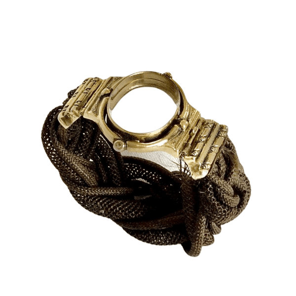 Armband aus Haaren und Vermeil