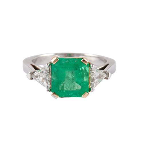 Bague Bague Emeraude et Diamants troïdia 58 Facettes