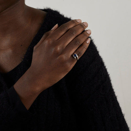 Bague 52 Bague jonc croisé Saphir Diamants 58 Facettes DV0463-3