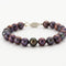 Bracelet Bracelet perles de culture grises et aubergine, fermoir or 58 Facettes DV0489-1